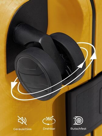 Набір валіз REDOLZ Hartschalen 3-в-1 (L/M/S) з TSA-замком | Жовтий | З поліпропілену | 75/65/55 см