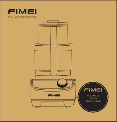 Кухонний комбайн FIMEI 1300 Вт подрібнювач, блендер, млин, соковижималка для цитрусових, гачок для тіста, віночок, терка