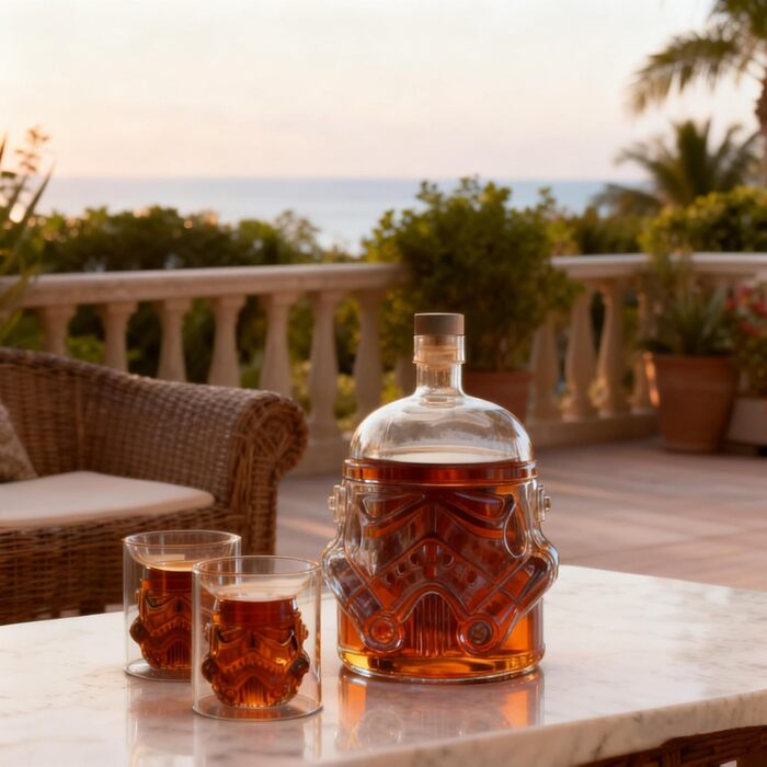 Набір віскі: декантик 750 мл, 2 келихи, для бурбону, скотчу, ірландського віскі, бренді
