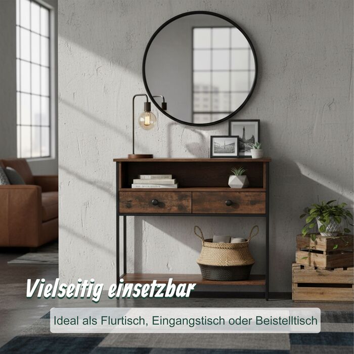 Столик-консоль Relaxdays з висувними ящиками