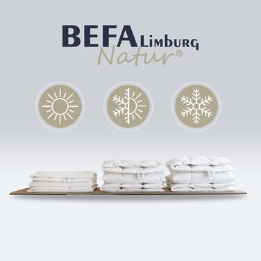 BEFA NATUR пухова ковдра 35x200 см, 560 г, для алергіків, Made in Germany