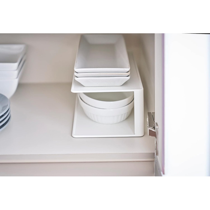 Прямокутна підставка для посуду, біла, сталева, мінімалістичний дизайн, 5641 ВЕЖА
