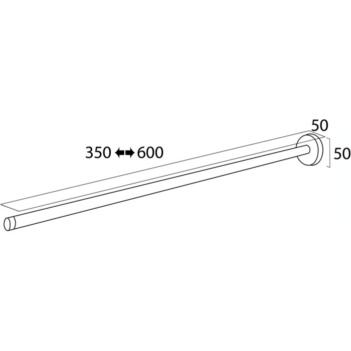 Тeleskopна ручка для рушників Tiger Boston, 35-60 см, нержавіюча сталь, регульована