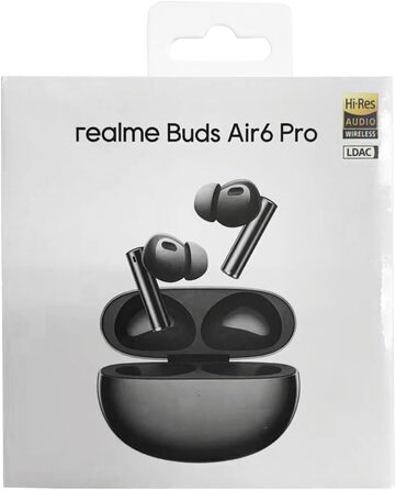 Навушники realme Buds Air 6 Pro Bluetooth 5.3, 6 мікрофонів, HiFi стерео, IP55, Чорний