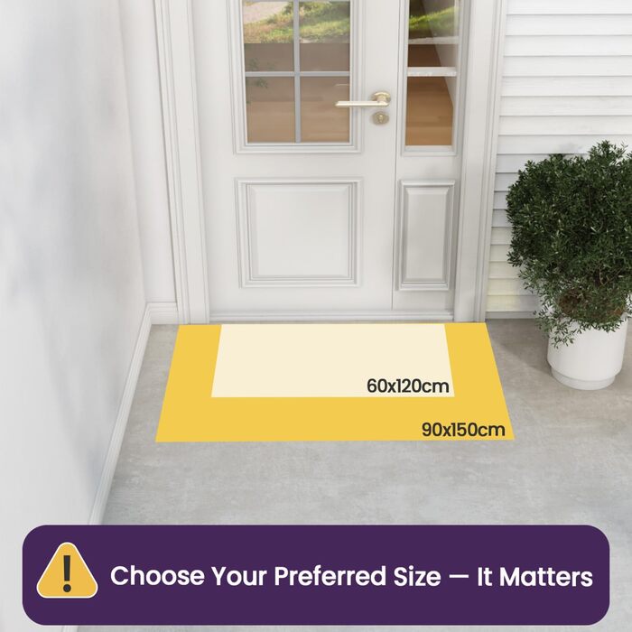 Килимок для дому та вулиці DEXI, 90 x 150 см, антиковзаючі, для входу, балкону, тераси (сірий)