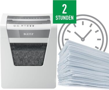 Шредер Leitz IQ Office P5 Mikroschnitt: 10 листів, для офісу, білий