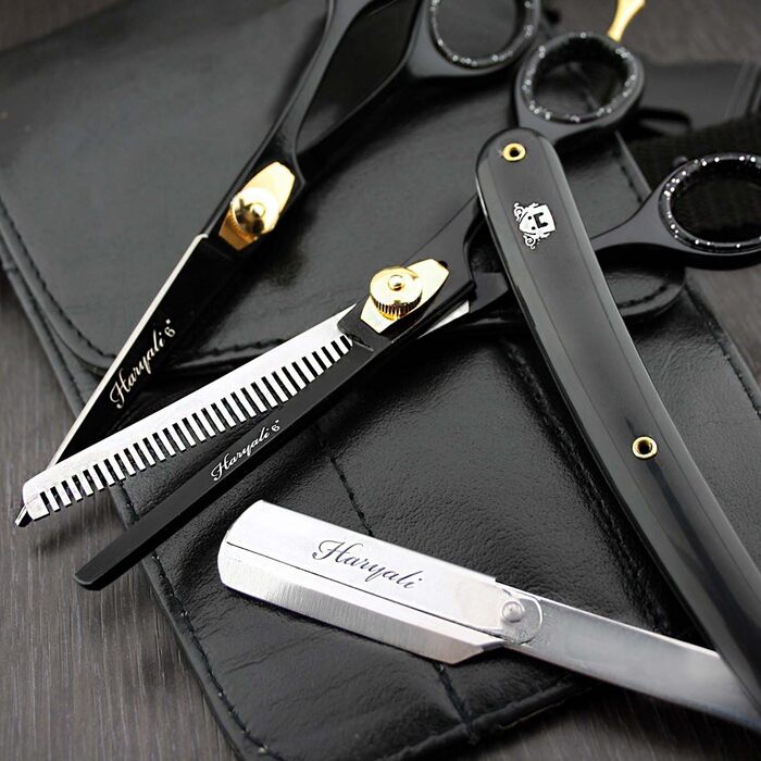 Професійні перукарські ножиці Перукарські ножиці для перукарні SET 6 дюймів з чохлом і перукарською бритвою