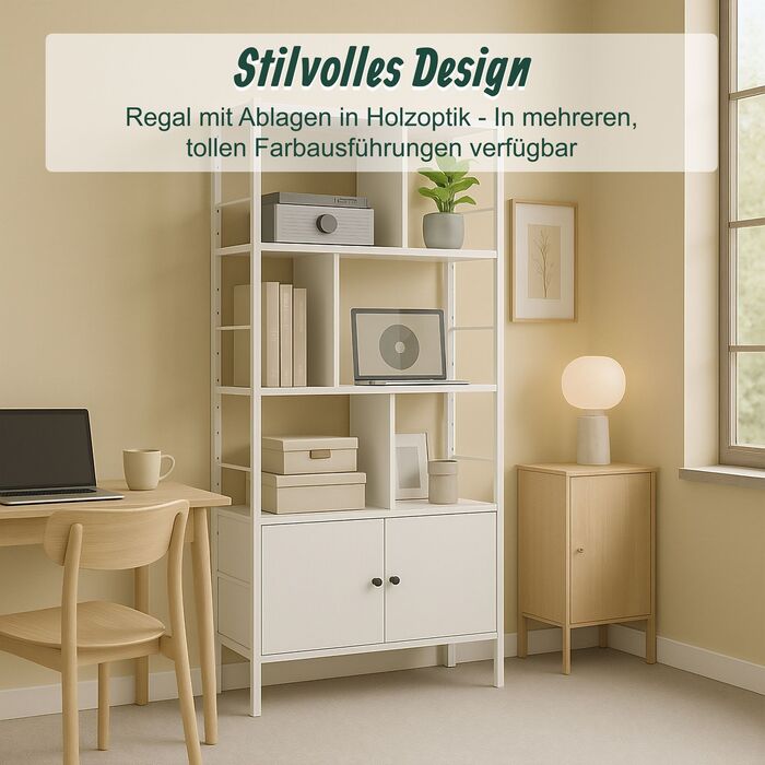 Стелаж Relaxdays з нижньою шафкою