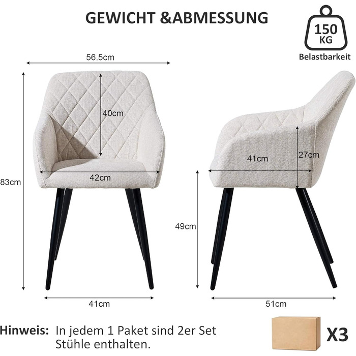 Крісла для їдальні CLIPOP, комплект. М'які крісла з оксамитовим покриттям для вітальні, кухні, їдальні. З металевими ніжками та підлокітниками. Оксамит, зелений колір.