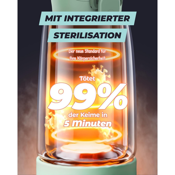 Портативний підігрівач для пляшечок Wemoh з самоочищенням, точним контролем температури, 450 мл та швидким нагрівом 100W для дитячого харчування та води
