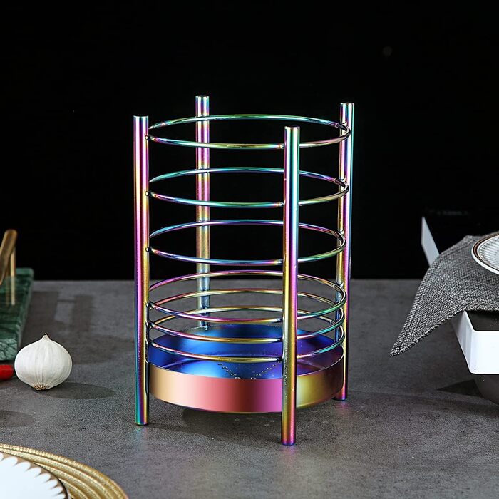 38-ти елементний набір кухонного посуду з силікону з підставкою для інструментів, силіконовими головками та нержавіючою сталею, кухонні аксесуари, набір посуду (сріблястий) (4. Райдуга + посудини для інструментів)