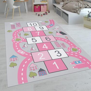 Килимок для дитячої кімнати Paco Home 160x220 см рожевий