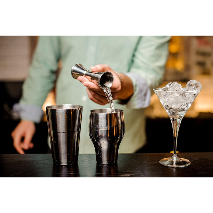Набір склянок для саке HIC Kitchen Bar, 3 шт., 530 мл, нержавіюча сталь 18/8, з дзеркальним покриттям