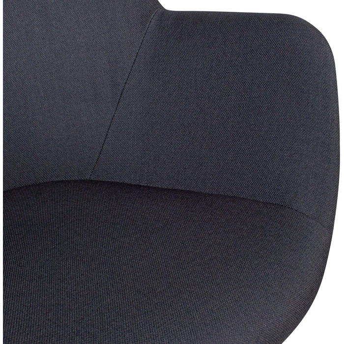 Набір обідніх стільців FineBuy 2 шт. з підлокітниками, 54x85x58 см, тканина, чорні ніжки, сучасний дизайн, м'який, для кухні