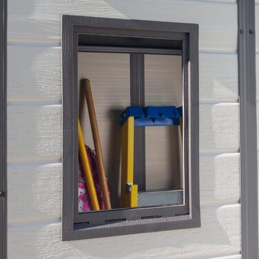 Сарай садовий Keter Manor Pent 6x4, пластиковий, бежевий, 183.5x111x200.5 см, для вулиці, вологостійкий