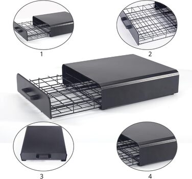 Організатор для капсул Tassimo: ящик для зберігання капсул та підставка для кавомашини 2-в-1 з квадратним ручками