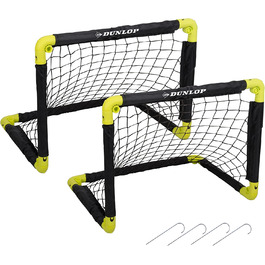 Дитячі футбольні ворота Dunlop Sports складні 2 шт 55х44 см жовто-чорні