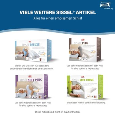 Ортопедична подушка для дітей Sissel® Soft Bambini | 4-7 років | Ергономічна підтримка шиї | Віскоеластична піна | Зручна для подорожей | 37x25 см