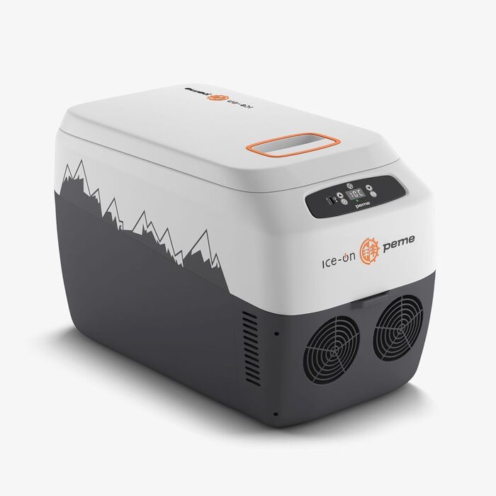 Термоелектричний автохолодильник Peme Ice On 28.3L з LCD дисплеєм, USB, 12/230V – для кемпінгу, подорожей, автомобіля (помаранчевий)