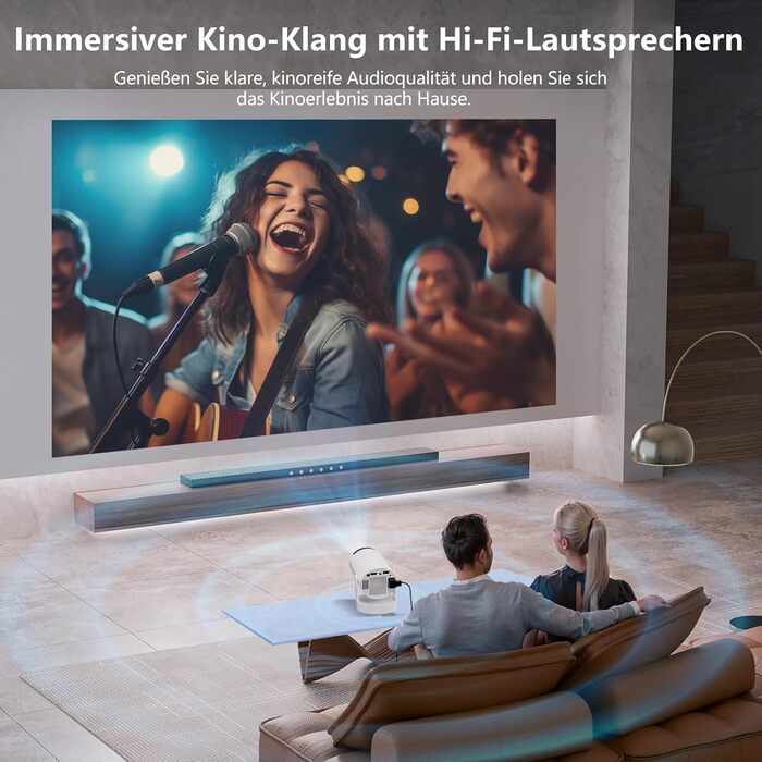 Інтелектуальний міні-проектор HY300 PRO HIFI: Android 11, 1080P FHD, 4K, 300 ANSI люмен, Wi-Fi 6, Bluetooth 5.0, для дому та кінотеатру