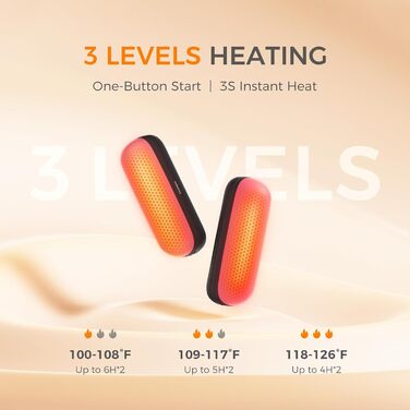 OCOOPA Грілки для рук UT2S Mini, 5200mAh, 2 шт. - Магнітні електричні грілки для рук, багаторазові, для кемпінгу та відпочинку на природі, подарунок для жінок та чоловіків (чорний рожевий)