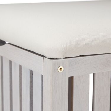 Кошик для білизни Relaxdays білого кольору зі стільчиком