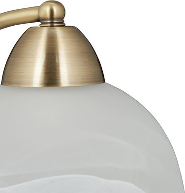 Настільна лампа Relaxdays Touch, ретро-дизайн, розетка E14, приліжкова лампа з регулюванням яскравості, скло та залізо, HBT 25 x 15 x 19 см, золото