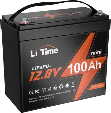 Літієвий акумулятор, автофургон під сидінням (12V100Ah Mini), 4 12V 100Ah Bluetooth