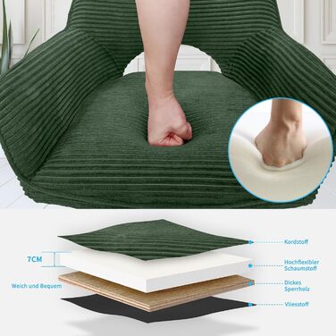 Набір з 4-х обертових стільців для їдальні з підлокітниками, 360° обертання, кухонні стільці, сучасні м'які стільці з тканинною спинкою для кухні, їдальні, спальні, бежеві