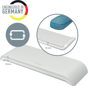 Підставка для ніг Leitz Ergo Cosy, сіра, для офісу, з підставкою для зап'ястя, сіра, 53710089