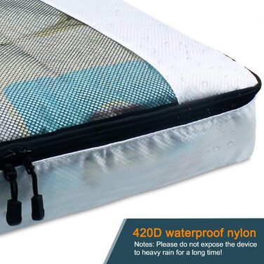 Набір органайзерів для одягу в подорож Netspower, 6 шт, сітчасті сумки для валізи, рюкзака та взуття, зелені