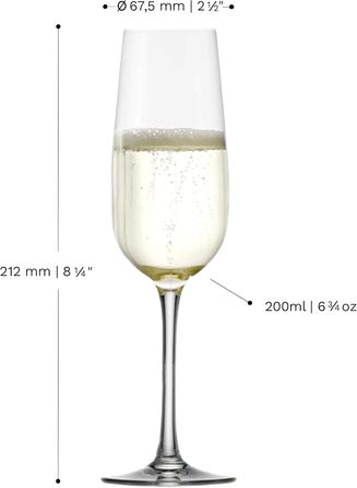 Бокали для білого вина Stölzle Lausitz Weinland 6 шт, 290 мл - Кришталеві келихи для червоного та білого вина, Німеччина