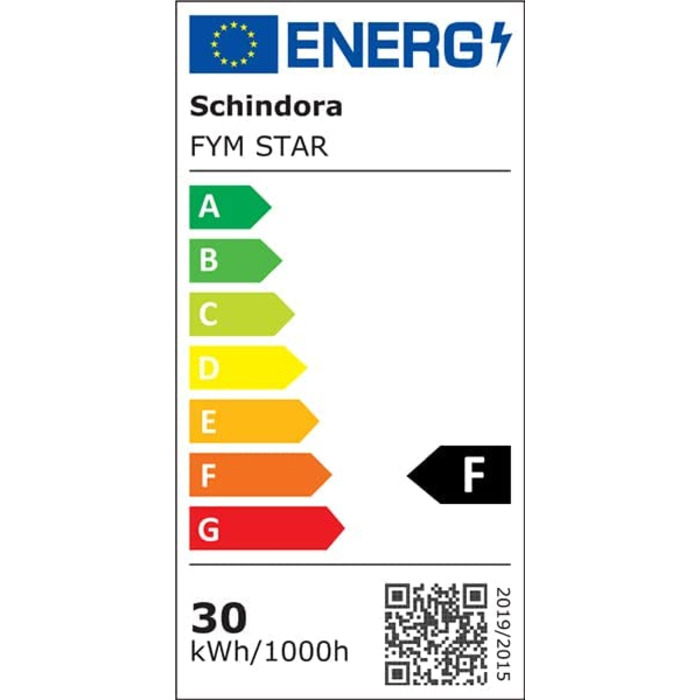 Стельовий світильник Schindora LED 50см, 30 Вт, з регулюванням яскравості, з дистанційним керуванням, зірчасті елементи, білий