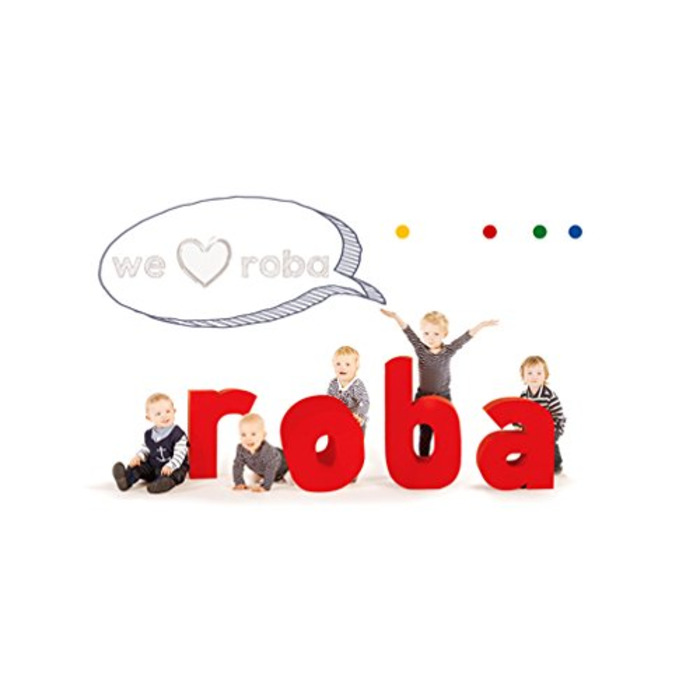 Дитячий стільчик Roba з підносом - розкладний, безпечний, для дітей від 6 місяців, натуральне дерево / білий