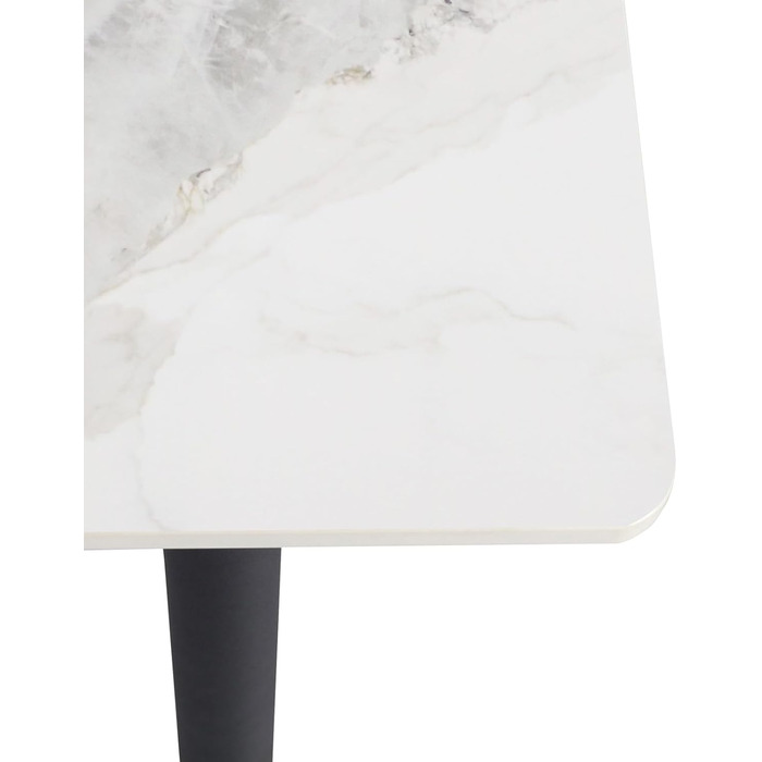 Стол кухонний FATIVO, 80x80 см, білий глянцевий, мармур, для 2 осіб, метал, скандинавський стиль