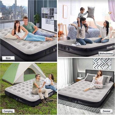 Надувне ліжко Dametay для 2 осіб з електричним насосом, самонадувна, 198x152 см