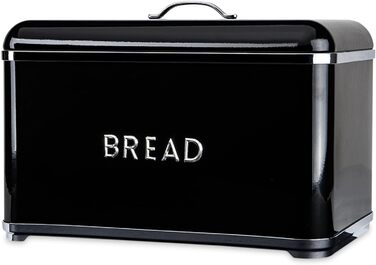 Консімо. MARTI Хлібниця Хлібниця Хлібниця Хлібниця Хлібний кошик Хлібний кошик Контейнер для хліба сталевий (34 x 15 x 21 см, чорний)