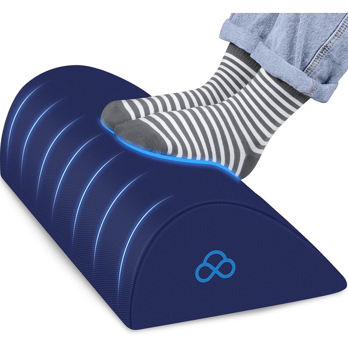 Підставка під ноги StepLively для офісу, авто та геймінгового крісла - ергономічна, проти втоми, синього кольору