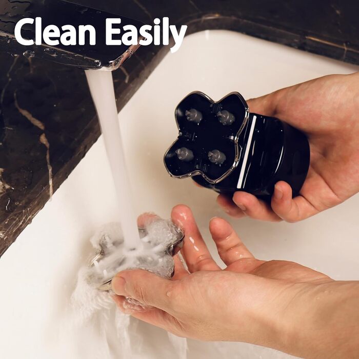 Запасні ротаційні голівки для електричної бритви (4 шт.) — сумісні з Pitbull Skull Shaver, Butterfly Kiss Pro, для обличчя та тіла, сірі (набір 2 шт.)