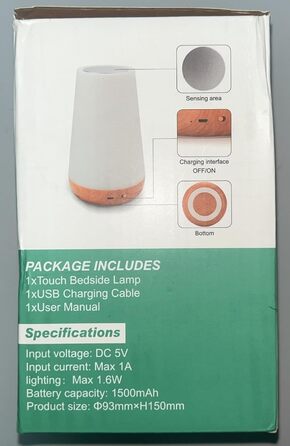 Світлодіодний приліжковий світильник Touch Dimmable USB, 13 кольорів, таймер, пульт дистанційного керування, бездротовий (1)