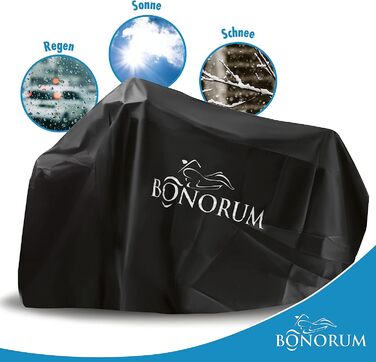 Чохол для мотоцикла Bonorum 245x105x125 см з тканини Оксфорд XXL 210D / чохол для мотоцикла Водонепроникний і водонепроникний з отвором для замка / захисний чохол для скутера і мотоцикла чорний