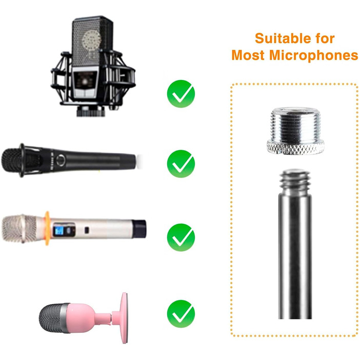 Стійка для мікрофона з кріпленням-ножицями, амортизатор, тримач для Blue Yeti, Snowball та інших мікрофонів