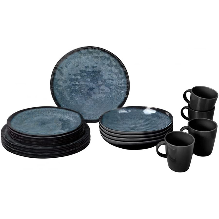 Набір посуду BRUNNER Melamin ESS: 16 частин, кемпінг, подорожі, тарілки, чашки, матеріал - меламін, дизайн Venetian