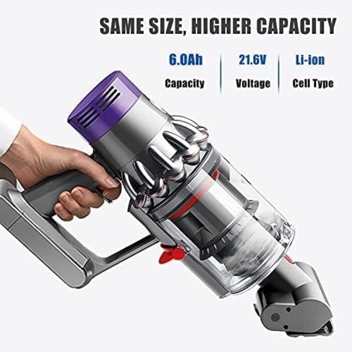 Змінна батарея V7 6000 мАг для моделей Dyson V7 Animal, Absolute, Motorhead Pro, Пухнастий, Матрац