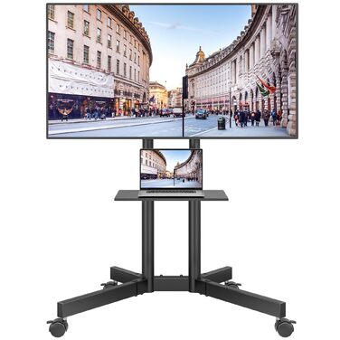 Мобільна стійка для телевізора BONTEC з колесами 32-85