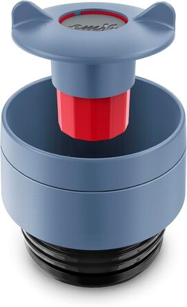 Термокружка Emsa N20210 Travel Mug Classic Isolierbecher, 0.36 л, нержавіюча сталь, 4 год гаряче, 8 год холодне, герметична, для миття в посудомийній машині, 360° клапан, синій