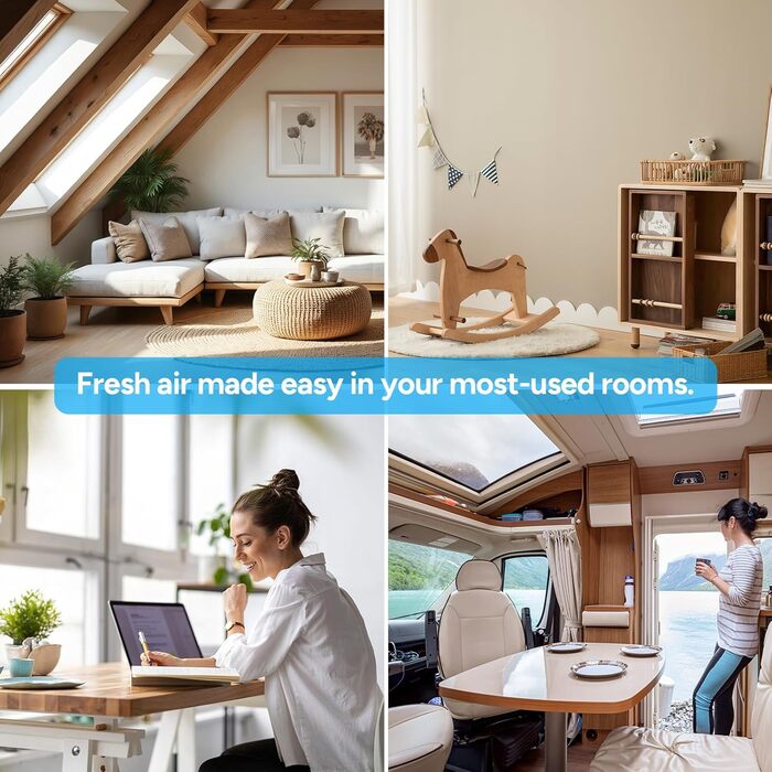 Повітряочисник DR.PREPARE для алергіків: тихий, енергоефективний, HEPA фільтр, видаляє 99,97% пилу та плісняви, миючий попередній фільтр, 15dB, режим сну, для спальні та офісу