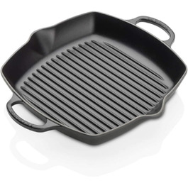 Сковорода-гриль LE CREUSET Signature квадратна 30 см, чавун, чорна матова, для всіх плит та духовок