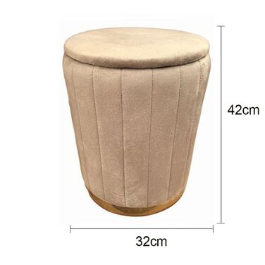 Крісло для макіяжу Relaxdays з оксамитовою оббивкою та місцем для зберігання