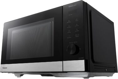 Мікрохвильова піч Panasonic NN-GD35HBGTG з грилем та функцією пару (23 л, чорний/нержавіюча сталь)